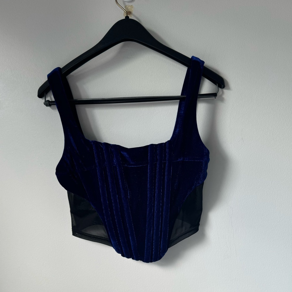 Size medium cobalt blue rumors corset top